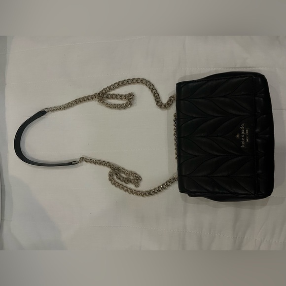 Kate Spade - Leather- Flap - crossbody black stylish bag - Picture 8 of 12